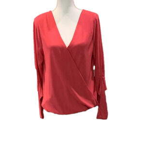 Naked Zebra Pink Long Sleeve Blouse NWT